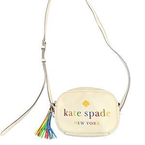 Kate Spade Cream Crossbody Bag with Rounded Shape